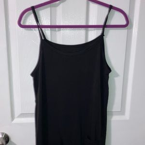 GYK Black Cami Romper with 2 Front Pockets